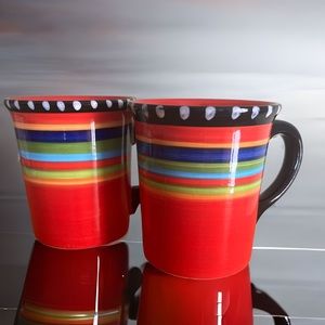 Set of 2 Gibson Elite Pueblo Springs Coffee Mugs Tea Cups, Microwavable Safe